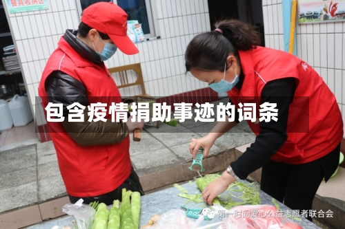 包含疫情捐助事迹的词条