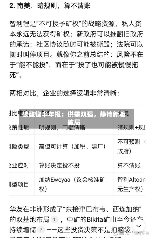 碳酸锂半年报：供需双强，静待新驱破局-第1张图片